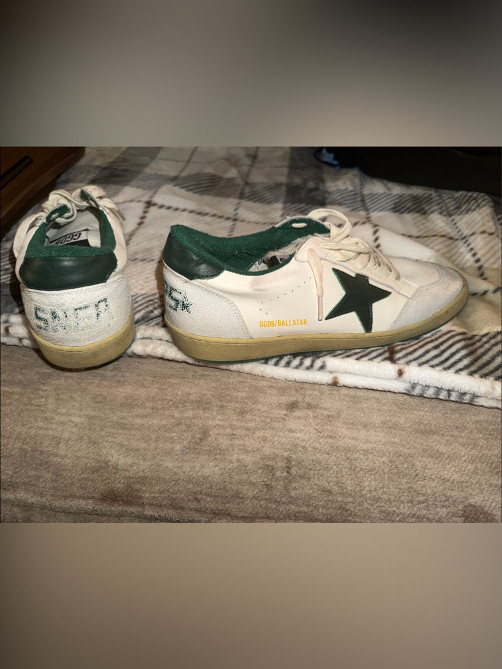 Golden Goose Kids Sneakers in White and Green